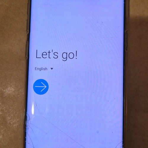 Samsung Galaxy S8 used with cracked screen, 32GB, gray/black