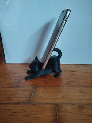 Cat-shaped phone stand 3D printed, new