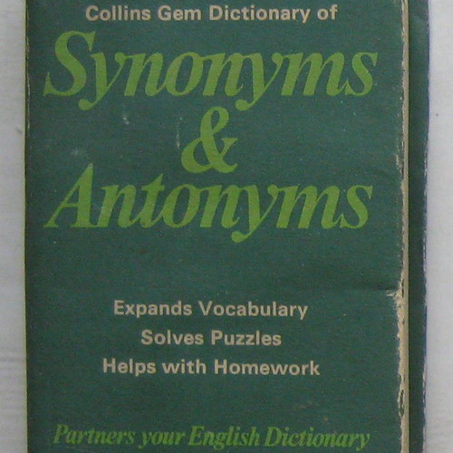 Collins Gem Dictionary of Synonyms & Antonyms used, pocket size 1976