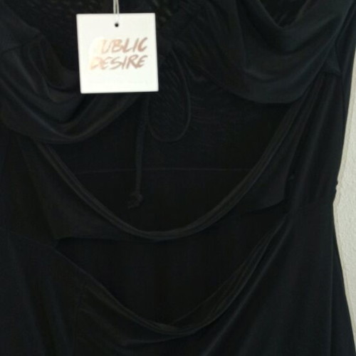 Public Desire maxi dress new, sexy cutout, size Medium, black