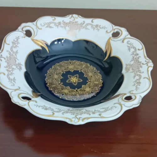 Weimar Cobalt Vintage Porcelain Large Platter like new, 32cm