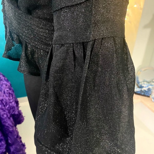 Starry Night Gothic Blouse new, size M, black with silver