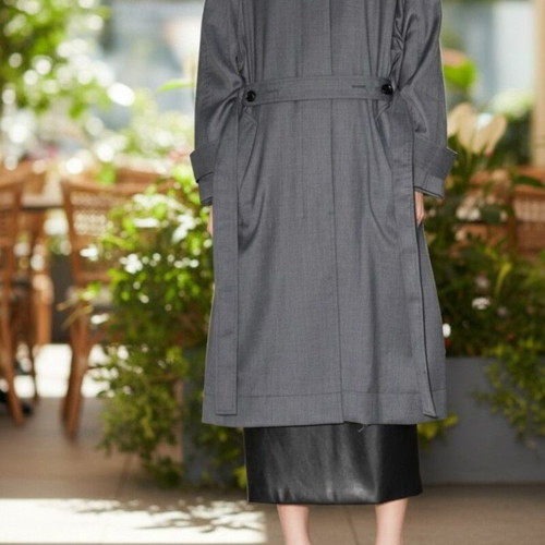 Low Classic grey belted single-breasted trench coat like new, size XS