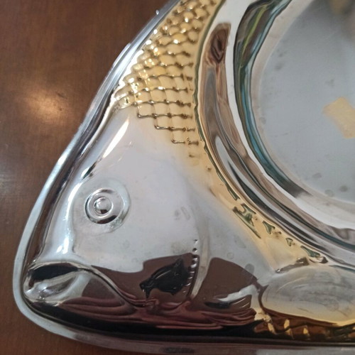Serving platters fish-shaped stainless steel set like new