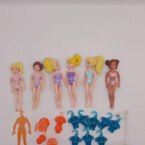 Polly Pocket Mattel collection with backpack, house & dolls