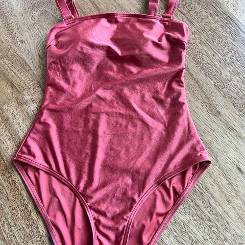 ASOS women's one-piece swimsuit used, terracotta color, size S