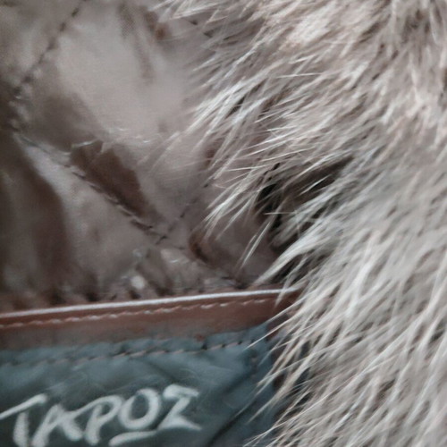 Daily Paper leather jacket with detachable fur, like new, gray