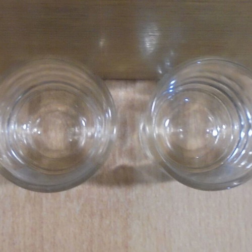 Karelia Ultra cigarettes set of two used promotional shot glasses