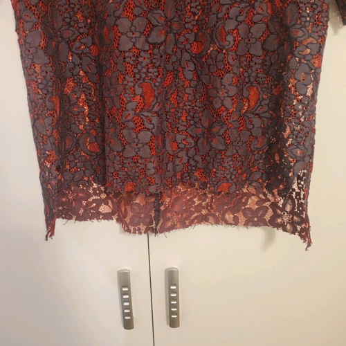 Zara blouse semi-transparent with perforated floral design, size M, like new
