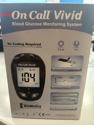 On Call Vivid Blood Glucose Monitoring System new