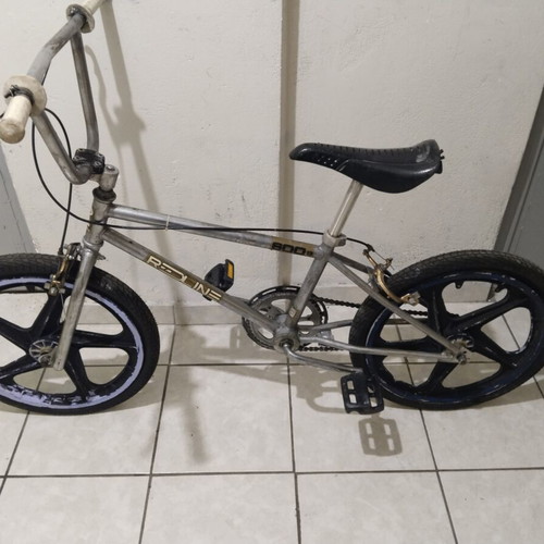 Oldschool BMX 1989 used, silver, 20 inch wheels