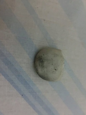 White eraser used, one piece