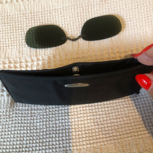 Silhouette clip on sunglasses new, dark green