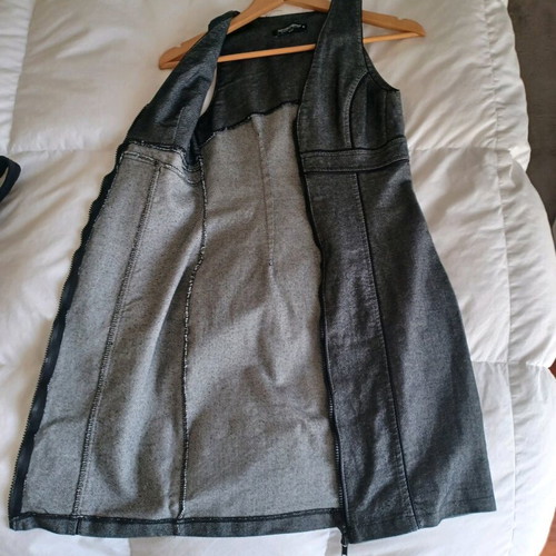Grey elastic dress Small like new