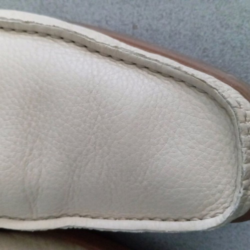 Leather shoes size 45 like new, beige loafers