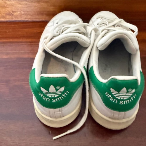 Adidas Stan Smith sneakers used, white and green, size 38