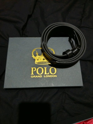 Polo Grand London ζώνη δερμάτινη καινούργια αχρησιμοποίητη, μαύρη