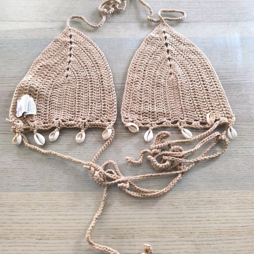 May Swim Top new, beige, size S