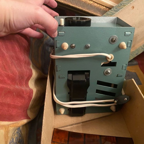 Vintage film projector used with children's movie film