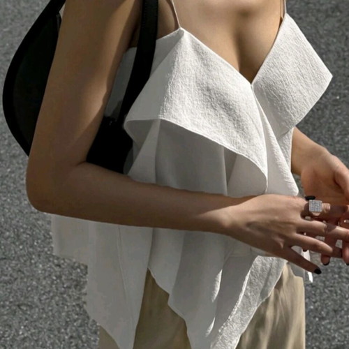 Shein white top new, size large with smaller fit