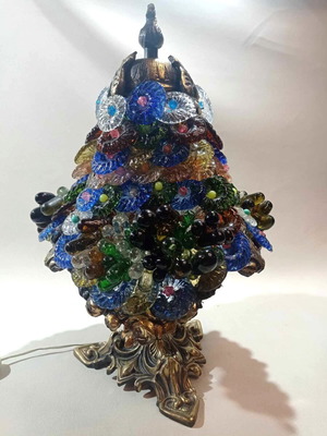 Παλιά επιτραπέζια λάμπα Murano Art Glass ιταλικής τέχνης δεκαετίας '50 σε άριστη κατάσταση