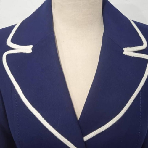 Vintage wool winter jacket 70s blue, new, DIAMANTIDIS