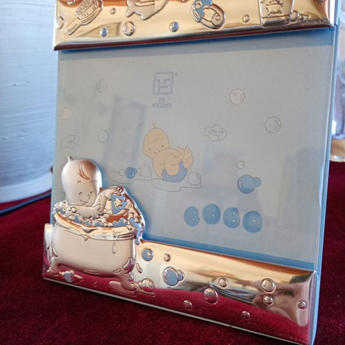 Laminato AG photo frame with silver layer like new, size 14.5x13