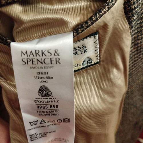 Marks & Spencer men's wool jacket size 58 like new