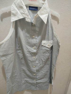 Trussardi sleeveless striped shirt used, XL size