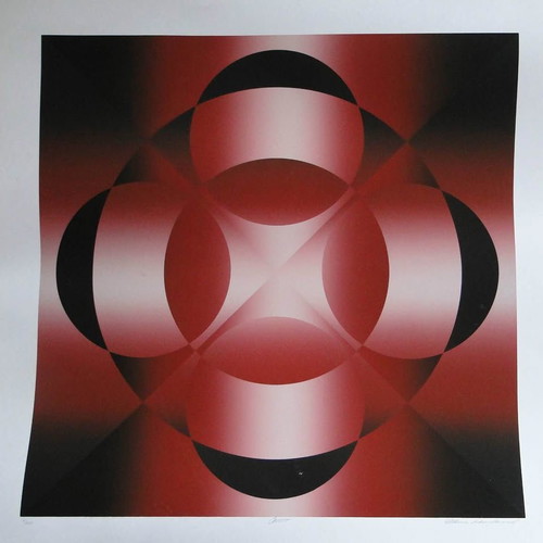 Mark Rowland Onset lithograph print, 1980