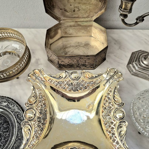 Vintage decorative items set used, pack of 9 pieces