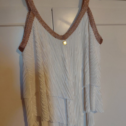 BSB top ecru with gold details, new, size XL
