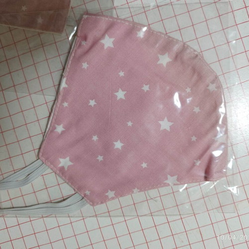 Handmade masks new, set of 3, 100% cotton pastel colors