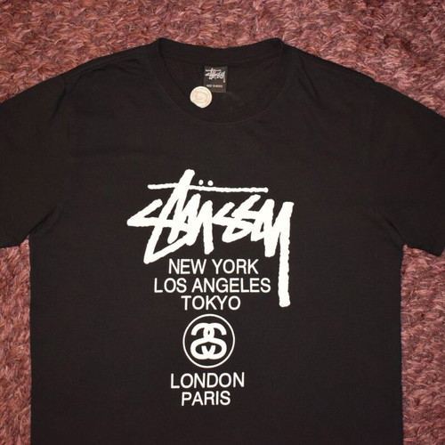 Stussy T-shirt men size M like new, black