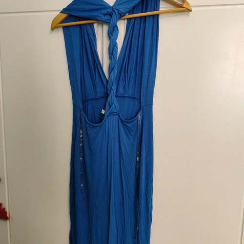 Mystic blue dress one size medium like new