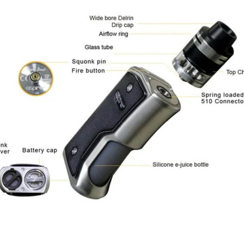 Aspire Revvo Feedlink Squonk Kit 80W blue like new