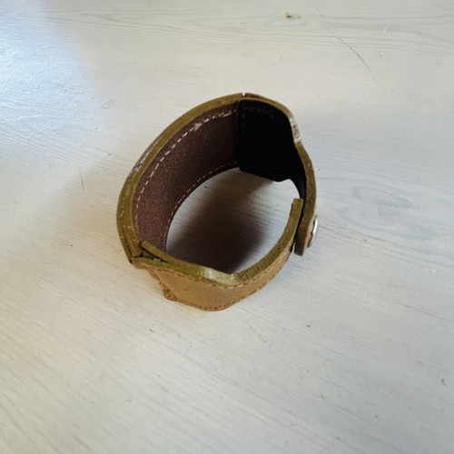 Diesel leather bracelet like new, brown and red fabric