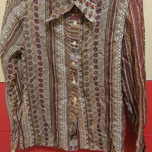 Women's thin shirt size S, like new, brown and orange