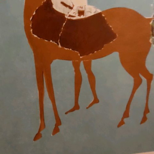 Mycenaean colored paintings used from frescoes and golden funerary offerings