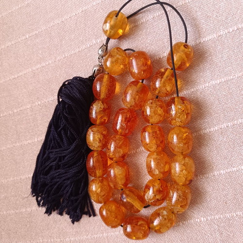 Komboloi used, rare Turkish bakelite Baga Osmanli with 25 beads
