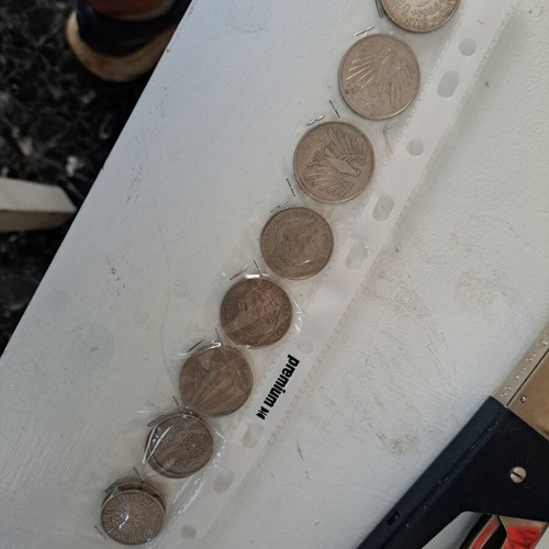German coins used, set of ten marks 5, 2, 1