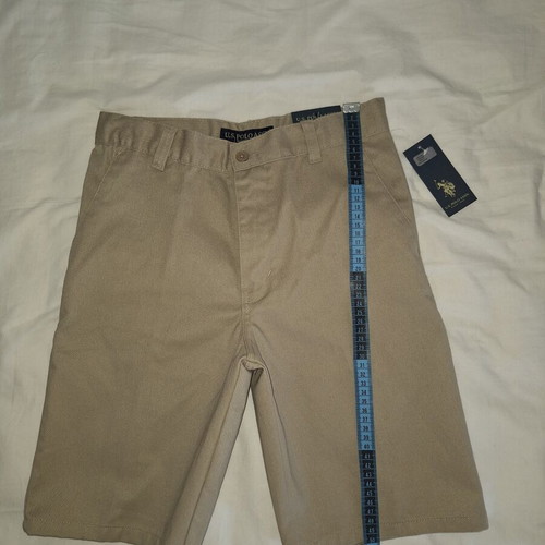 U.S. Polo Assn. Boys' Chino Bermuda Shorts New Beige Size 14