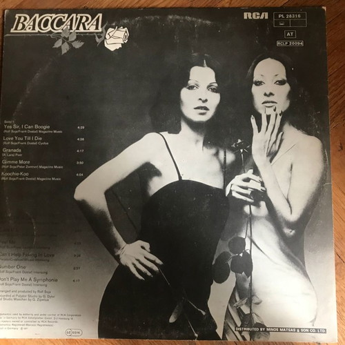 Baccara Baccara vinyl record used, LP album, retro