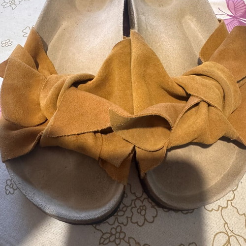 Oysho slippers size 37, mustard yellow