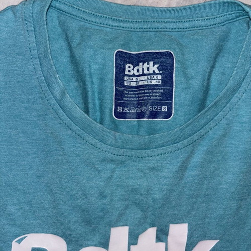 Bdtk short sleeve t-shirt like new, turquoise, size S