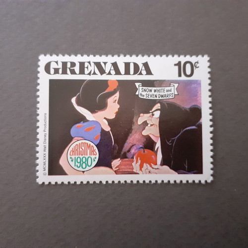Grenada Walt Disney Snow White and the Seven Dwarfs Christmas stamps set 7 1980 MNH