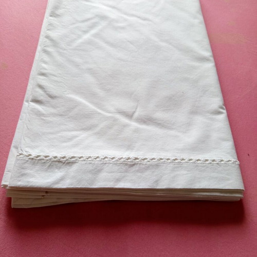 Tablecloth large vintage white with handmade finish 195x255 cm like new