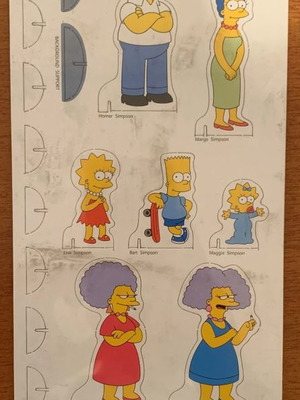Simpsons φιγούρες χαρτινές καινούργιες σφραγισμένες με backround