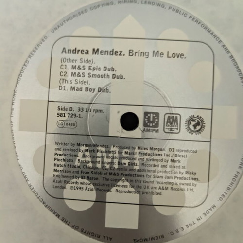 Andrea Mendez Bring Me Love 2x12" vinyl electronic