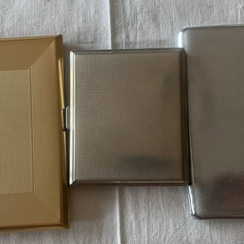 3 vintage tobacco cases